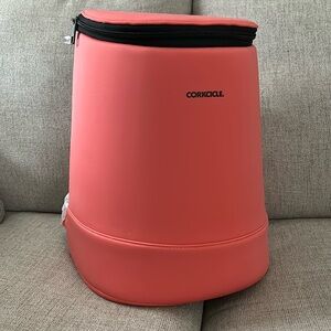 NWT Corkcicle Eola Bucket Cooler Bag- Coral